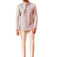 Purple Silk Blend Festival Men's Jacket Set