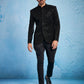 Black Silk Sequins Festival Men's Jacket Set