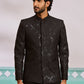 Black Silk Zig Zag Sequins Festival Men's Jacket