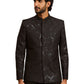Black Silk Zig Zag Sequins Festival Men's Jacket