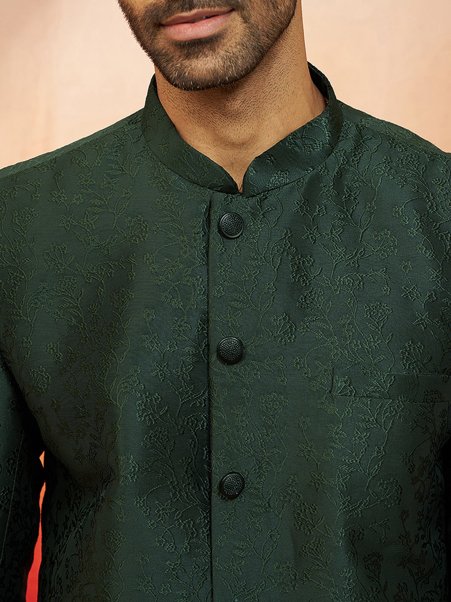 Brown Silk Blend Festival Men's Jacket