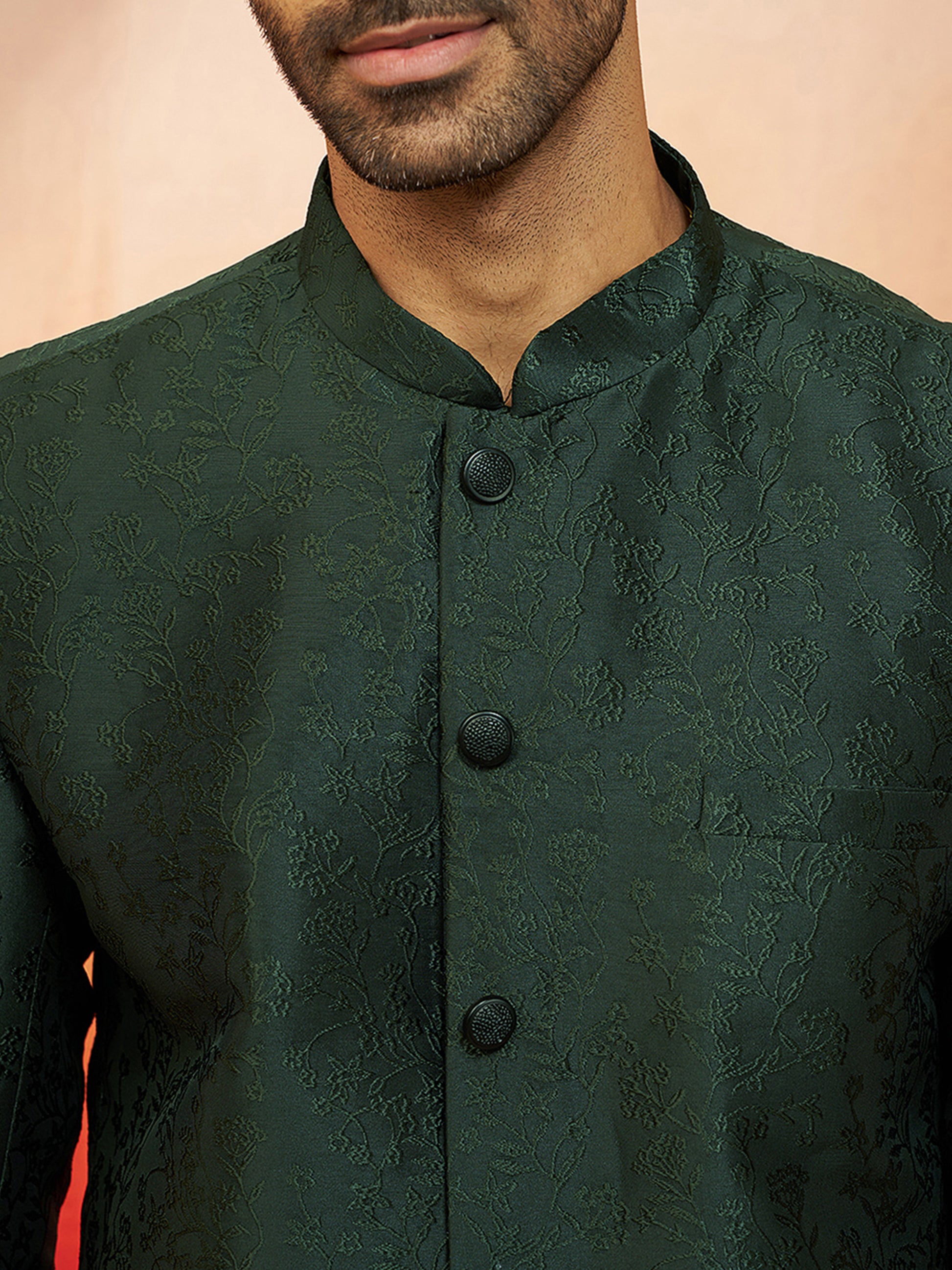 Brown Silk Blend Festival Men's Jacket