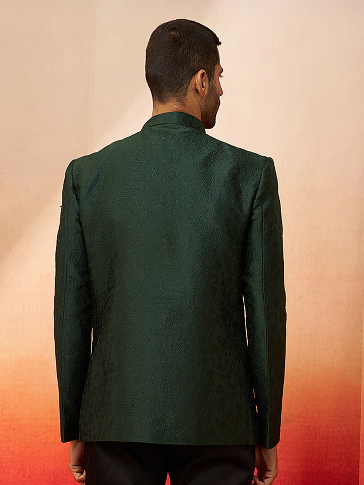 Brown Silk Blend Festival Men's Jacket