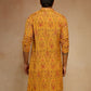 Mustard Silk Blend Party Wear Men's Kurta