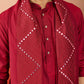 Black Silk Blend Festival Men's Kurta Set with Dupatta