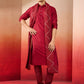 Black Silk Blend Festival Men's Kurta Set with Dupatta