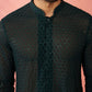 Bottle Green Georgette Navratri Wear Men'S Kurta Set