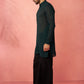 Bottle Green Georgette Navratri Wear Men'S Kurta Set