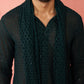 Maroon Georgette Navratri Wear Men'S Kurta Set With Dupatta