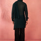 Maroon Georgette Navratri Wear Men'S Kurta Set With Dupatta