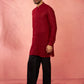 Maroon Georgette Navratri Wear Men'S Kurta Set