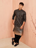 Black Georgette Festival Men's Kurta Set