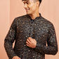 Black Georgette Festival Men's Kurta Set