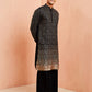 Black Georgette Festival Men's Kurta Set