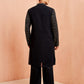 Black Georgette Festival Men's Kurta Set