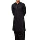 Black Rayon Festival Men's Kurta Set