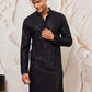 Black Rayon Festival Men's Kurta Set