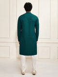 Green Rayon Festival Men's Kurta Set