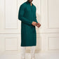 Green Rayon Festival Men's Kurta Set