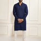 Navy Blue Rayon Festival Men's Kurta Set