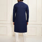 Navy Blue Rayon Festival Men's Kurta Set