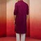 Purple Rayon Wedding Wear Men'S Kurta Set