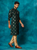 Green Cotton Blend Wedding Men's Kurta