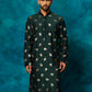 Green Cotton Blend Wedding Men's Kurta