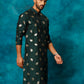 Green Cotton Blend Wedding Men's Kurta