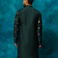 Green Cotton Blend Wedding Men's Kurta