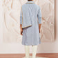 Aqua Silk Blend Wedding Men's Kurta Set with Dupatta