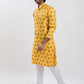 Yellow Cotton Blend Festival Men's Kurta Set
