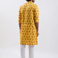 Yellow Cotton Blend Festival Men's Kurta Set