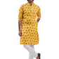 Yellow Cotton Blend Festival Men's Kurta Set