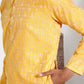 Men's Yellow Silk Blend Kurta