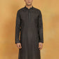 Men's Black Cotton Kurta