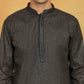 Men's Black Cotton Kurta