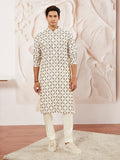 Cream Cotton Festival Men's Kurta Set