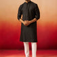 Black Silk Navratri Wear Men'S Kurta Set
