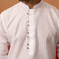 White Cotton Navratri Wear Men'S Kurta Set