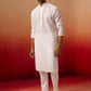 White Cotton Navratri Wear Men'S Kurta Set