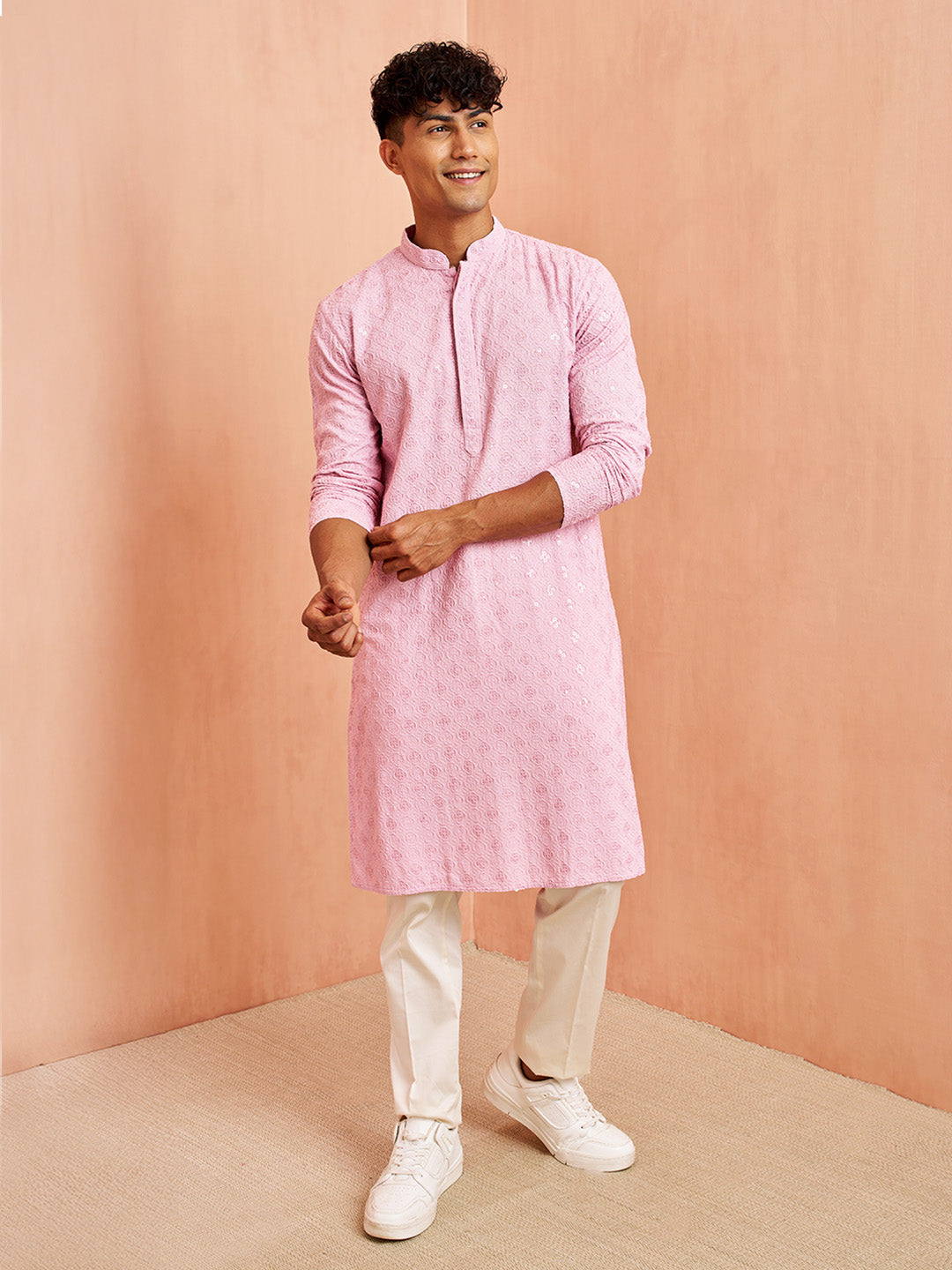 Onion Rayon Festival Wear Men'S Kurta Set