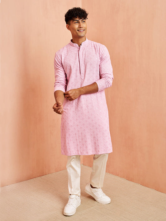 Onion Rayon Festival Wear Men'S Kurta Set