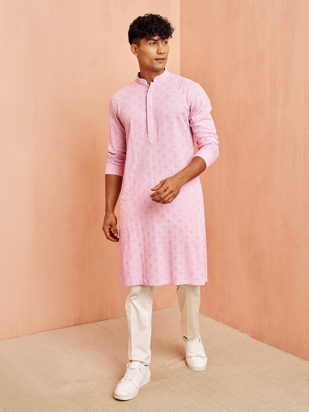Onion Rayon Festival Wear Men'S Kurta Set