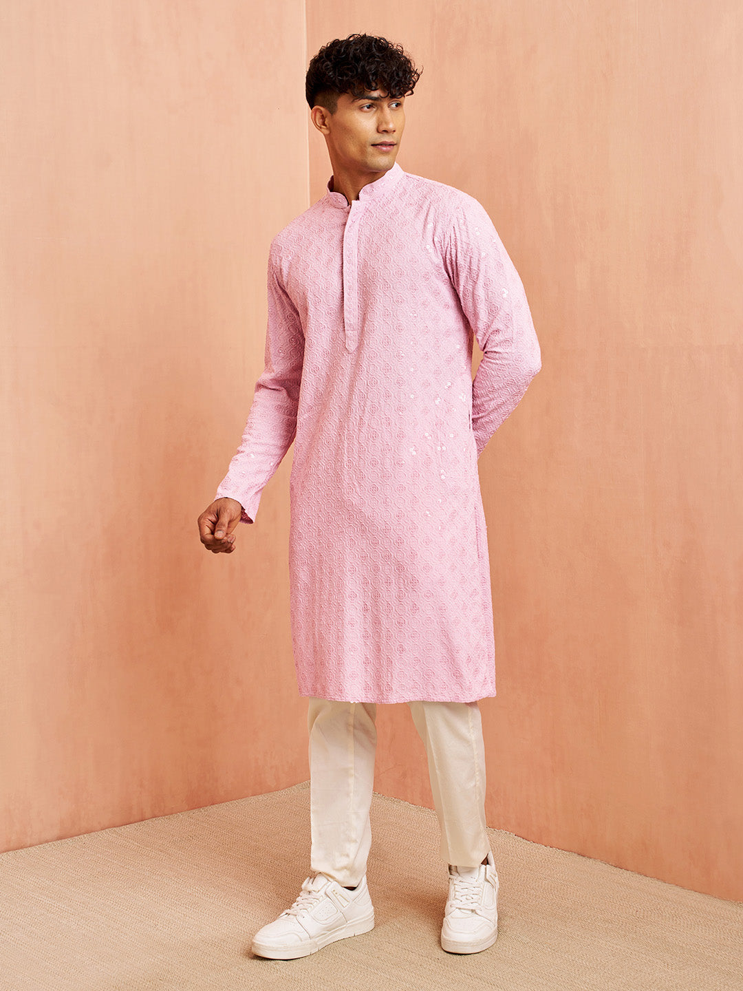 Onion Rayon Festival Wear Men'S Kurta Set