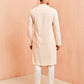 Peach Rayon Festival Wear Men'S Kurta Set