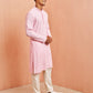 Pink Rayon Festival Wear Men'S Kurta Set