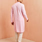 Pink Rayon Festival Wear Men'S Kurta Set