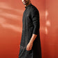 Black Silk Blend Festival Wear Men's Kurta