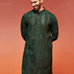 Bottle Green Silk Blend Festival Men's Kurta
